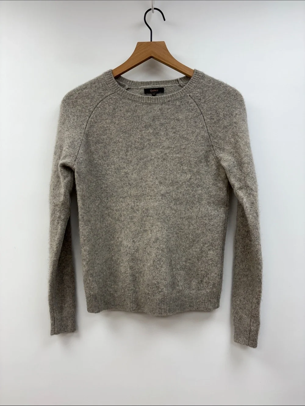 Quince 100% Yak Wool Crewneck Pullover Sweater Minimalist Heather Grey Medium - Picture 3 of 10